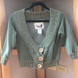 Heavenly cropped buttoned sweater